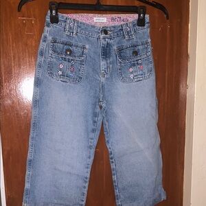 Genuine Girl  Blue Jeans with Floral Embroidery